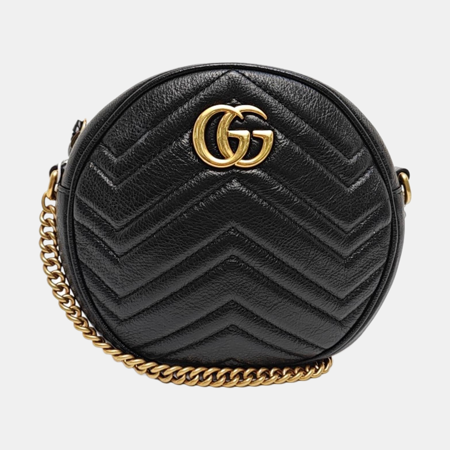 GG Marmont Mini Quilted Calfskin Black