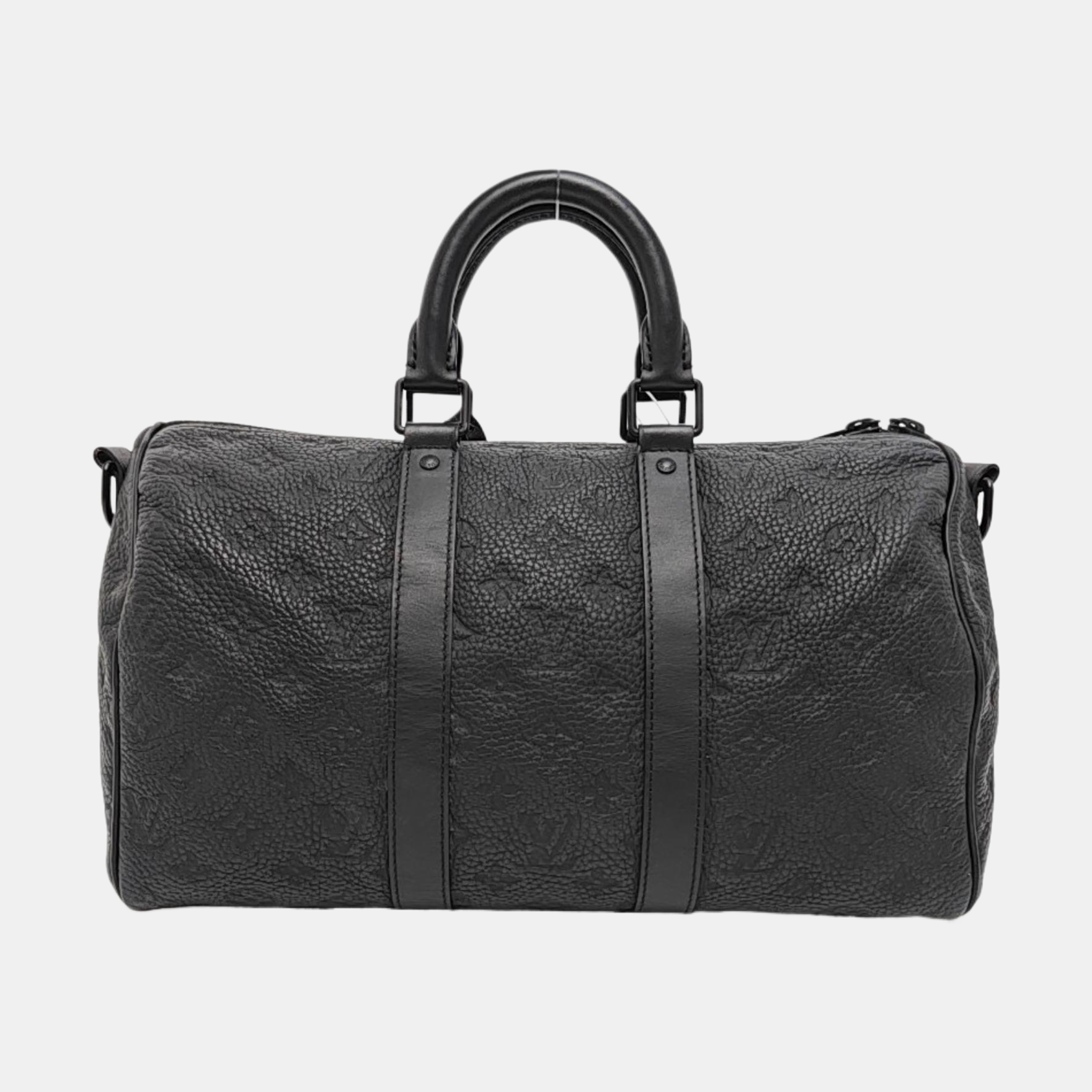 KEEPALL 35 Monogram Calfskin Black