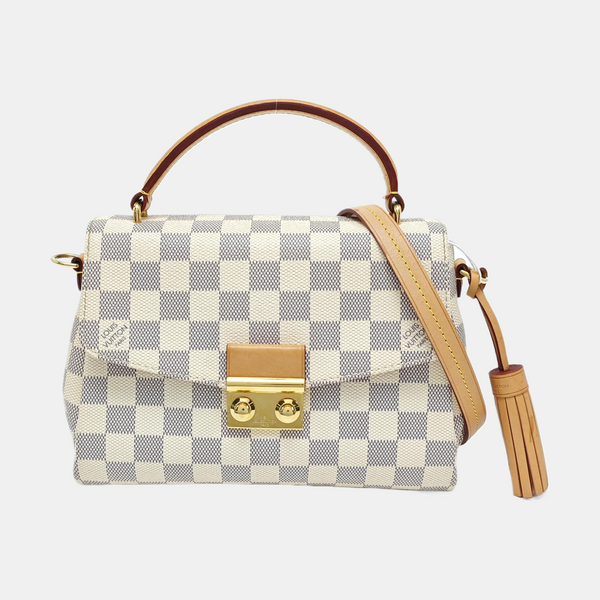 CROISETTE Damier Azur Coated Canvas White