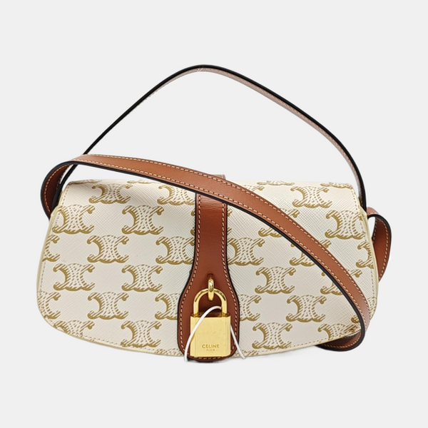 Coated Canvas Shoulder Bag White
