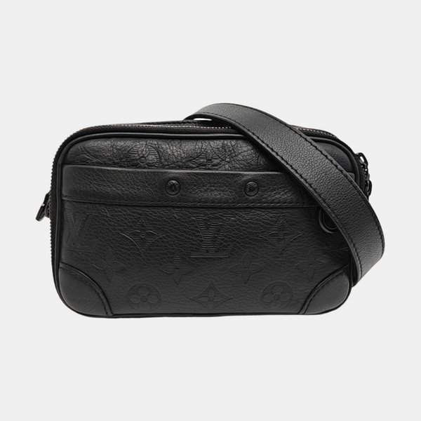ALPHA Mini Monogram Calfskin Black