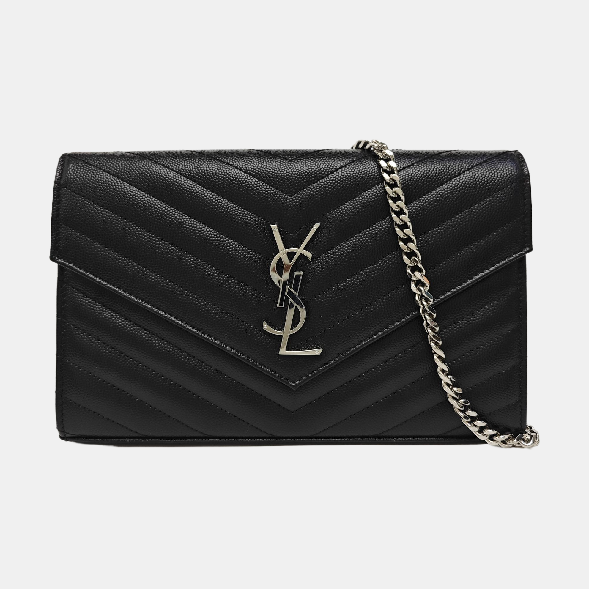 MONOGRAM Medium Chevron Calfskin Black