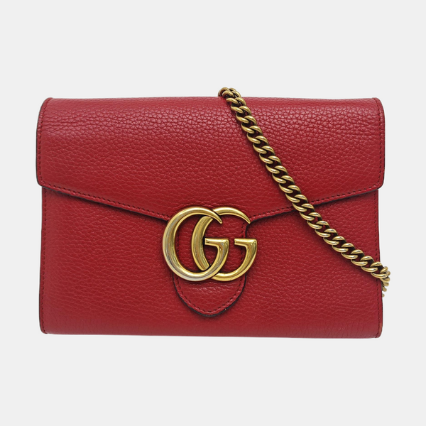 GG Marmont Mini Calfskin Red