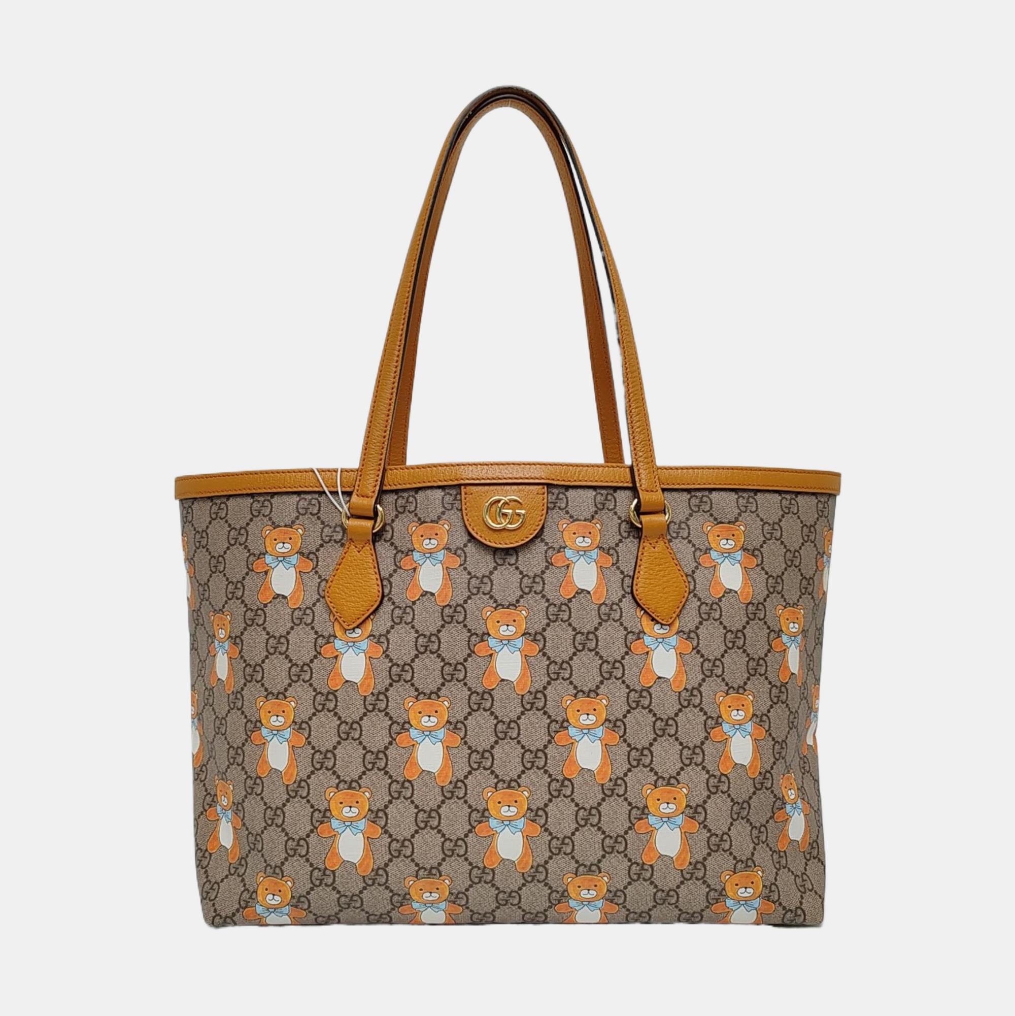 Ophidia Medium Monogram Coated Canvas Beige