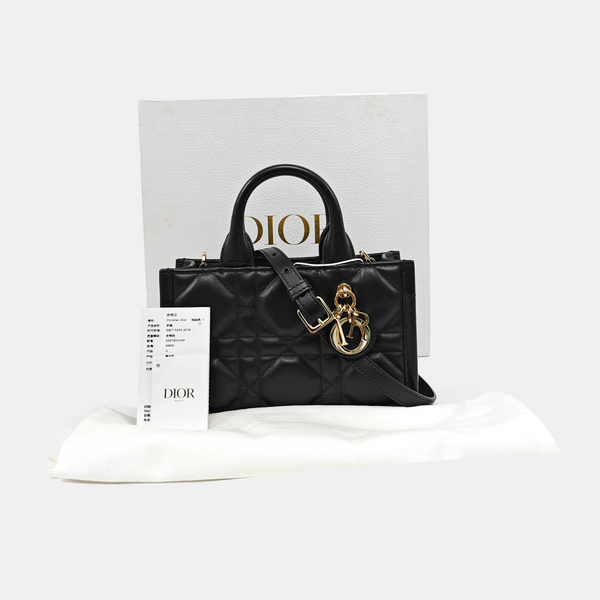 Lady D-Joy Mini Cannage Calfskin Black