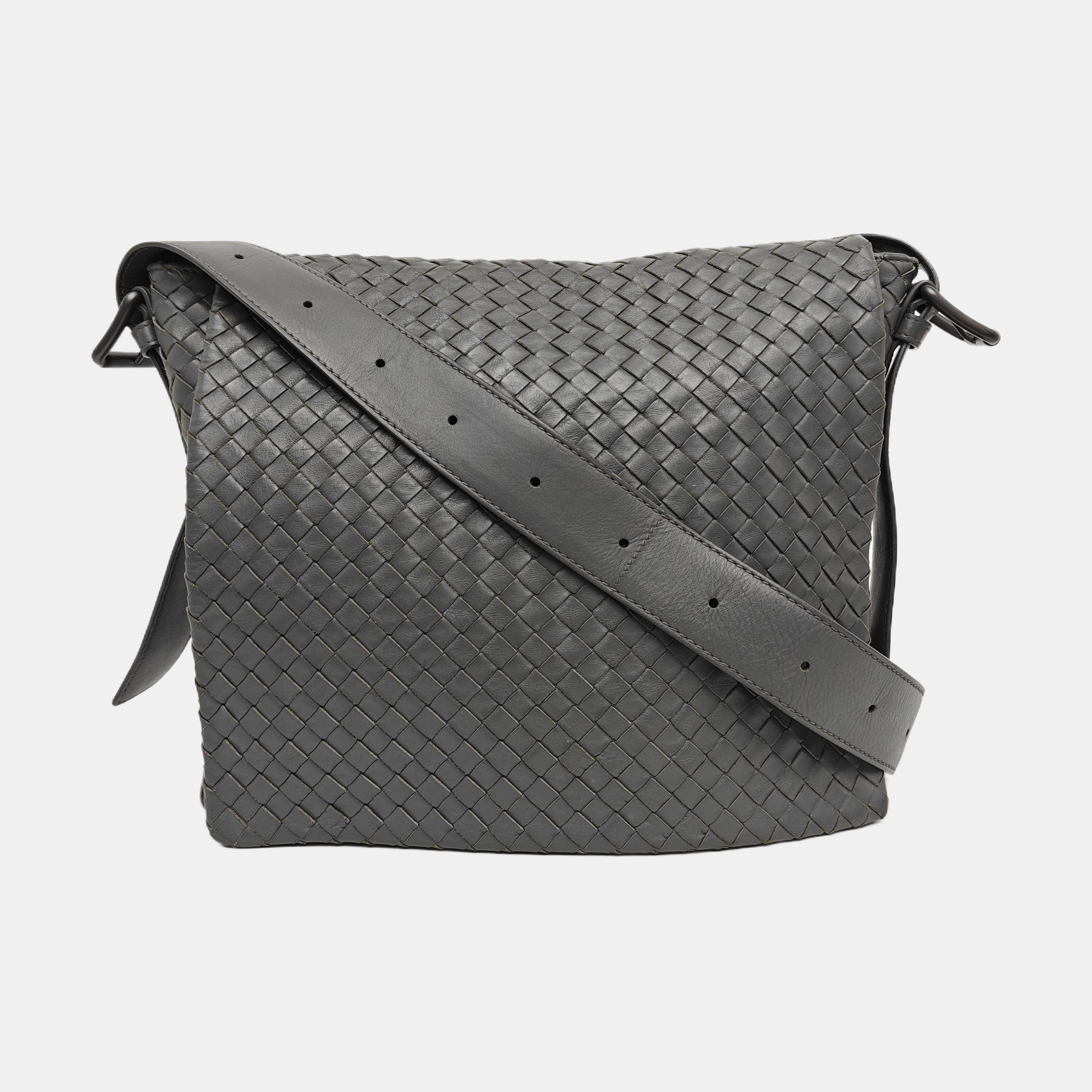 Calfskin Shoulder Bag Gray