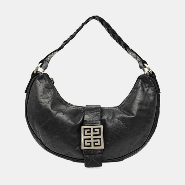 Calfskin Top Handle Bag Black