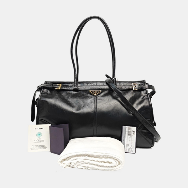 Bonnie Large Calfskin Black