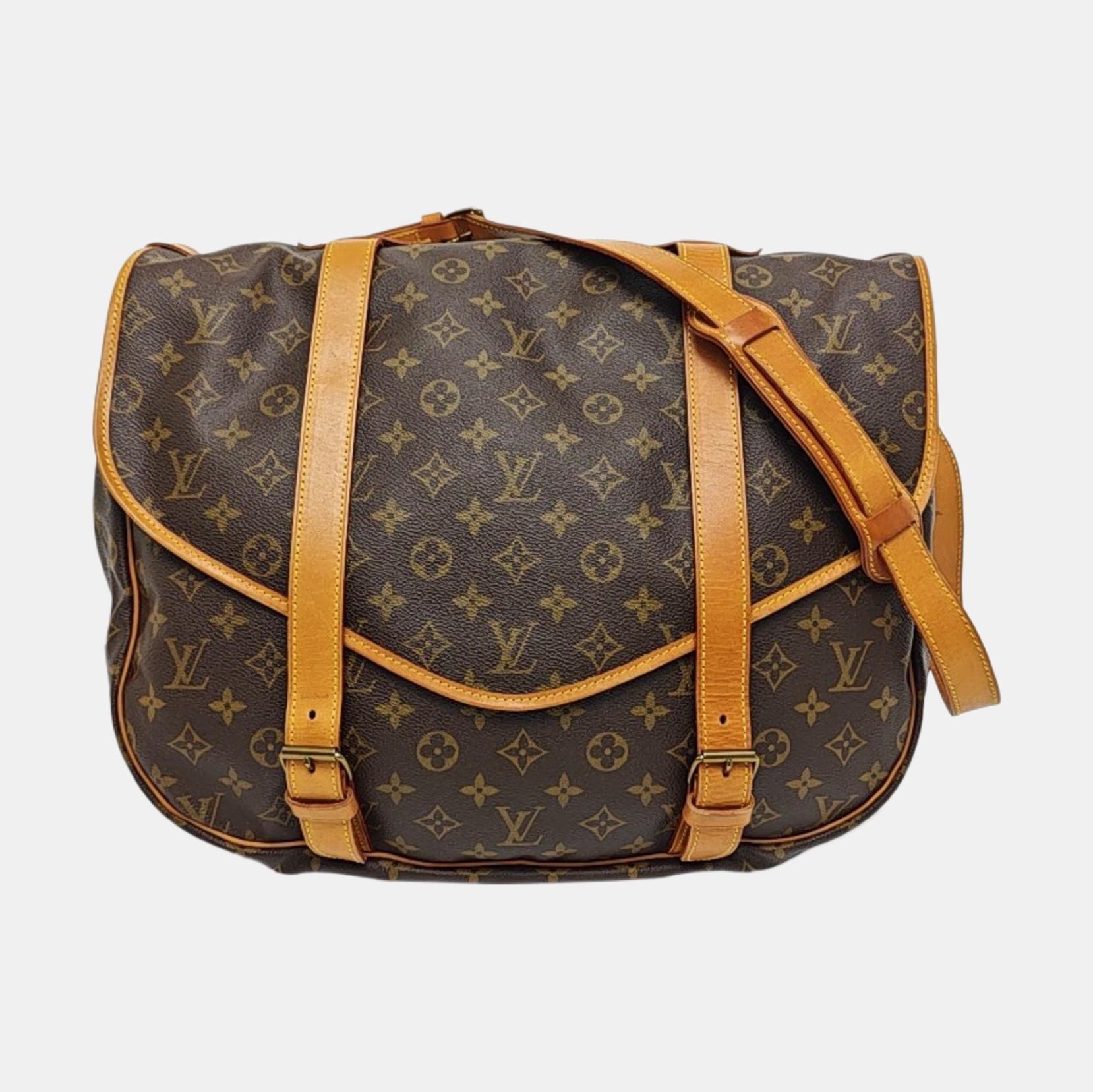 SAUMUR Monogram Coated Canvas Brown