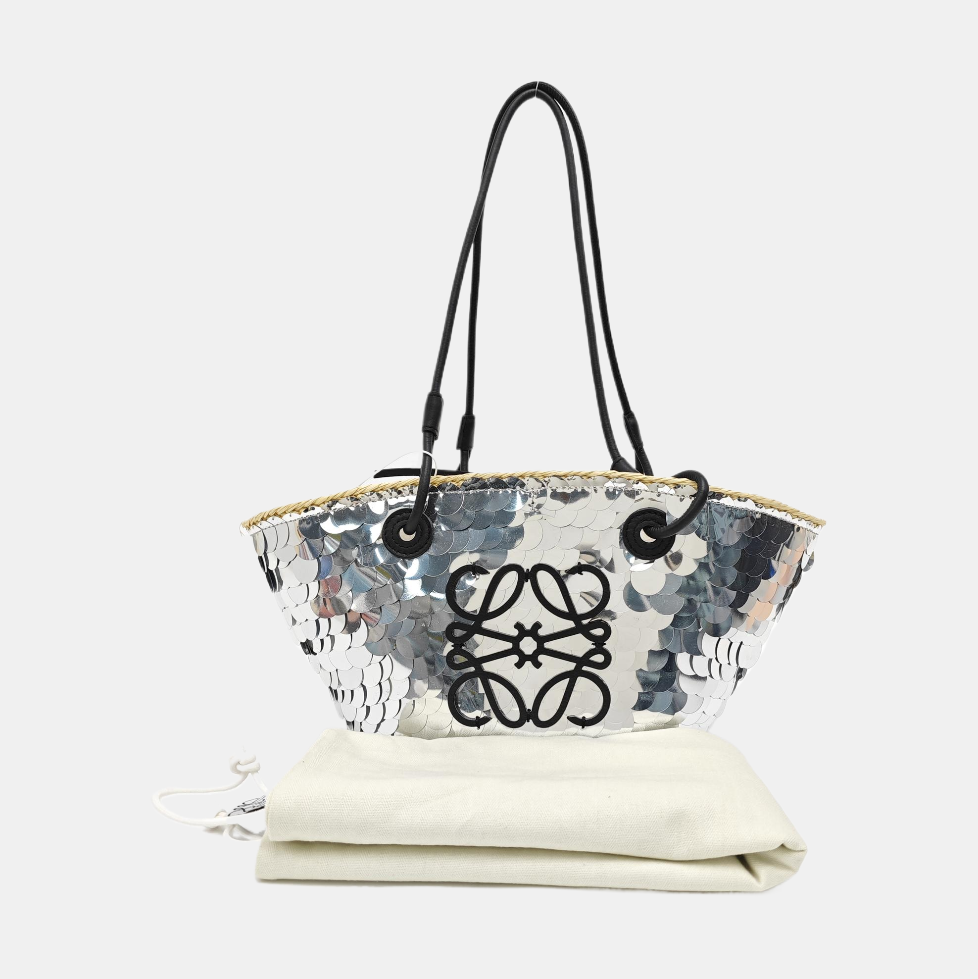 Anagram Basket Small Sequins Silver