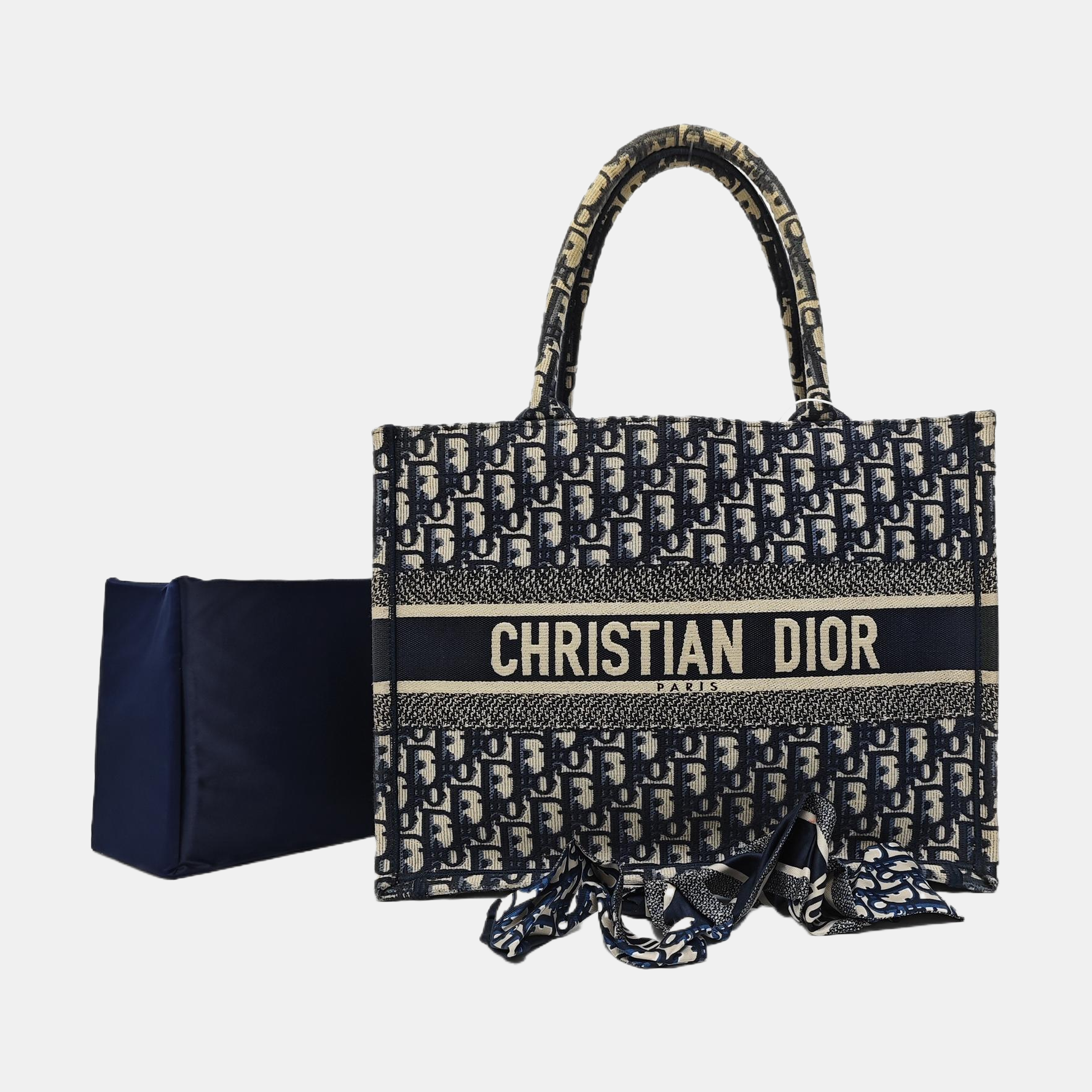 Book Tote Medium Oblique Canvas Blue