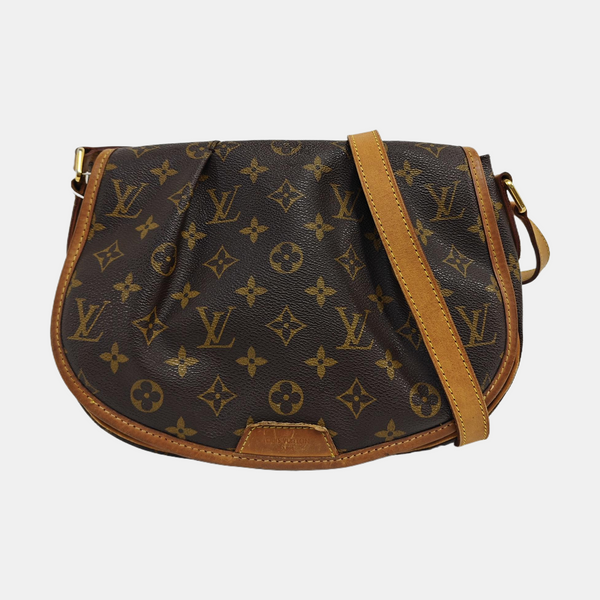 MENILMONTANT PM Monogram Coated Canvas Brown