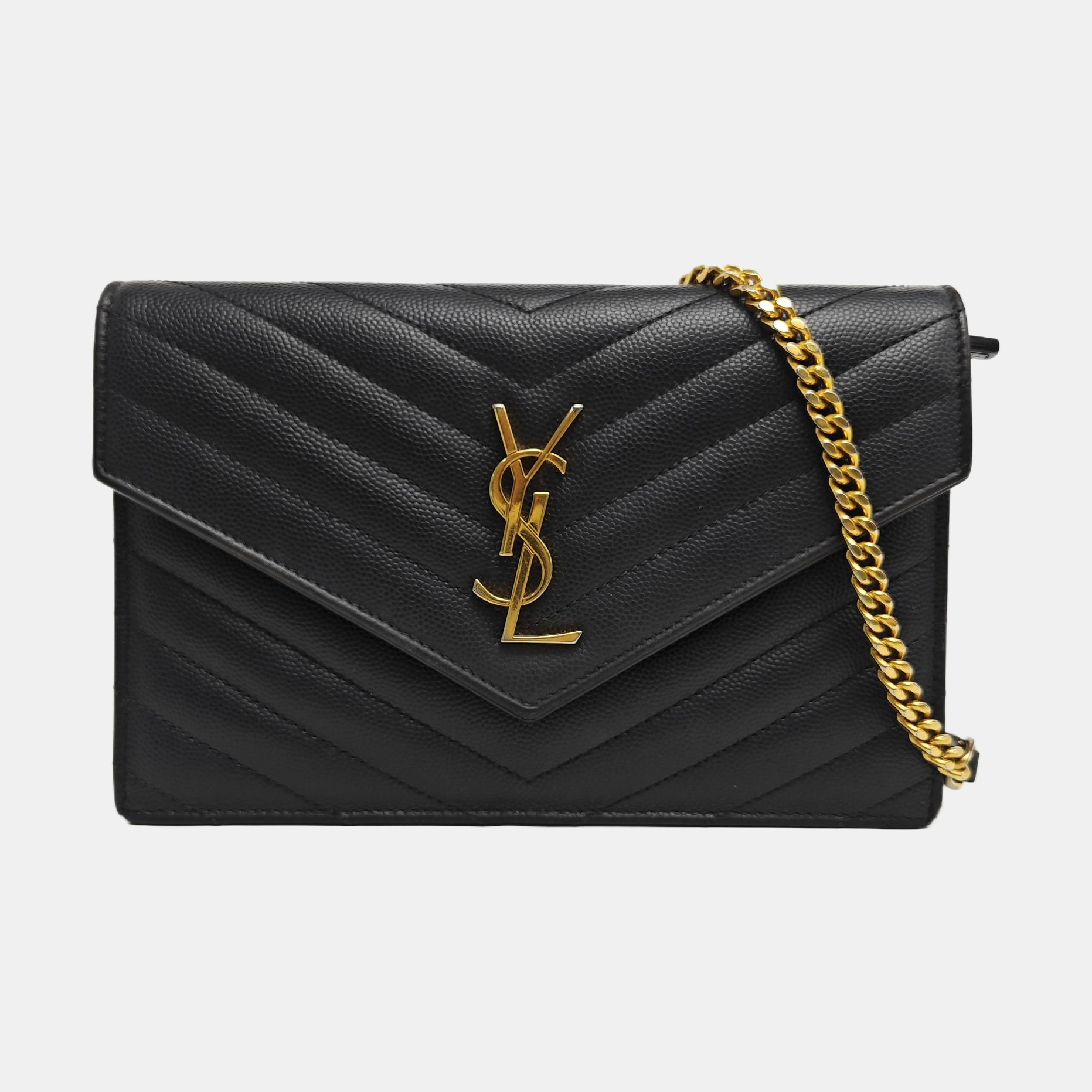 MONOGRAM WOC Chevron Calfskin Black