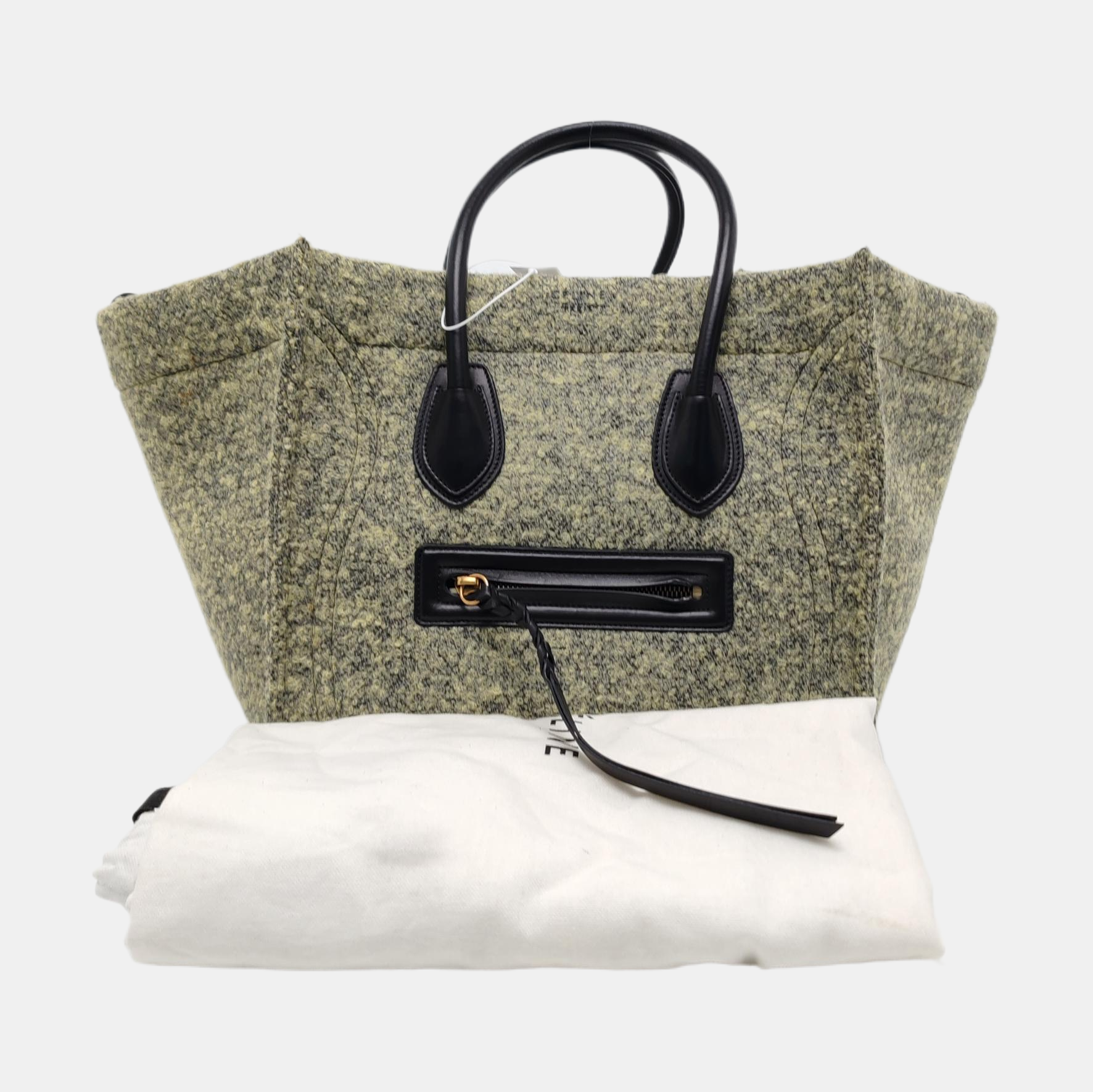 Authenticated pre-owned  LUGGAGE Felt Green - Top Handle Bag at Looply
