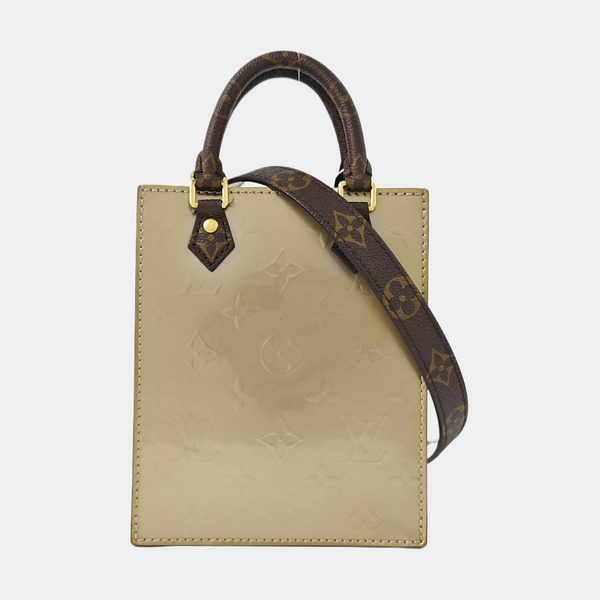 SAC PLAT BB Monogram Patent Leather Gold