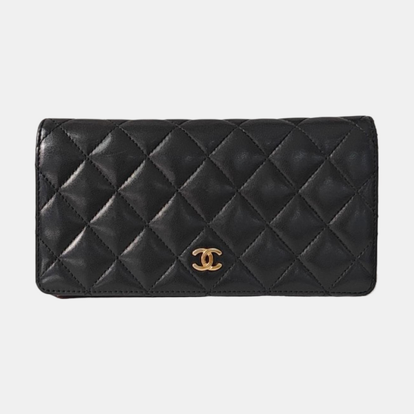 Quilted Lambskin Wallet Black