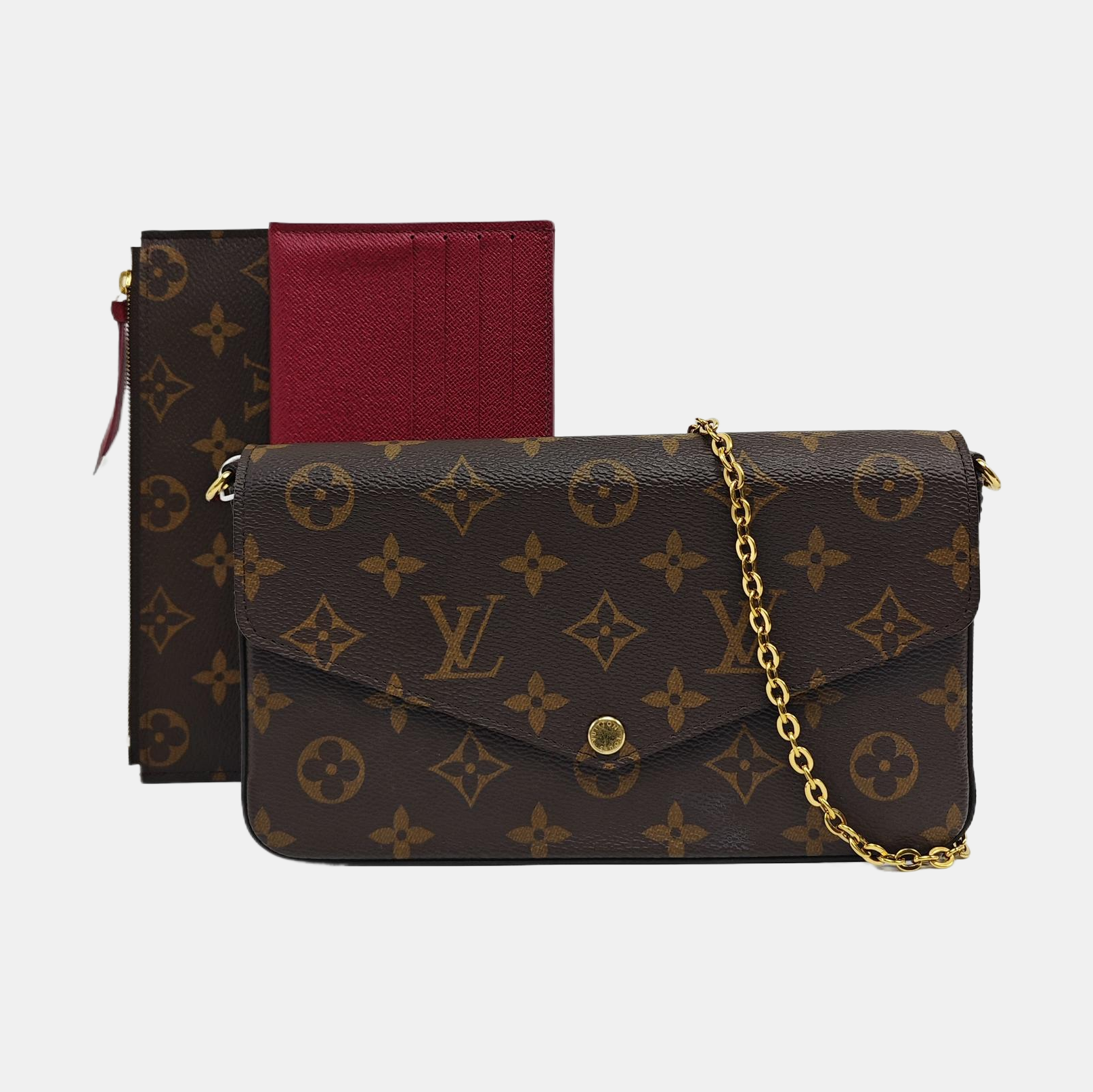 FÉLICIE Monogram Coated Canvas Brown