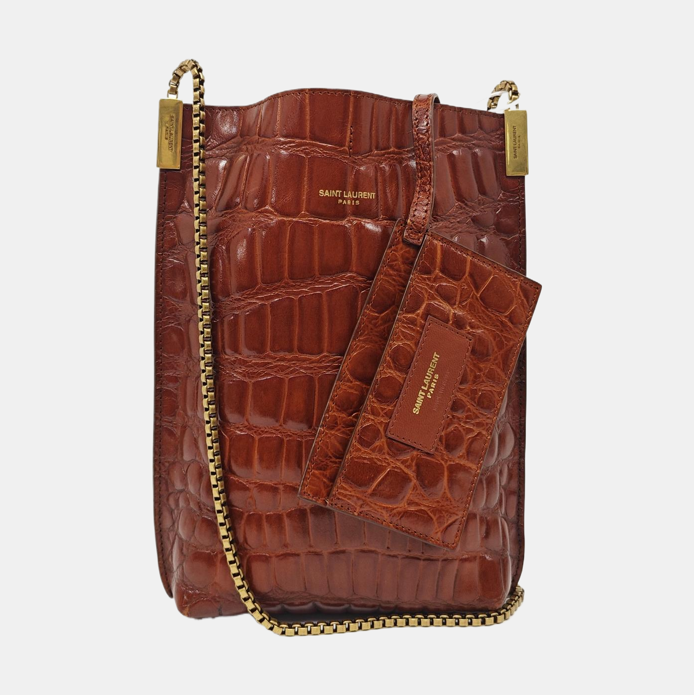 Calfskin Shoulder Bag Brown