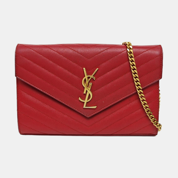 MONOGRAM Medium Quilted Calfskin Red