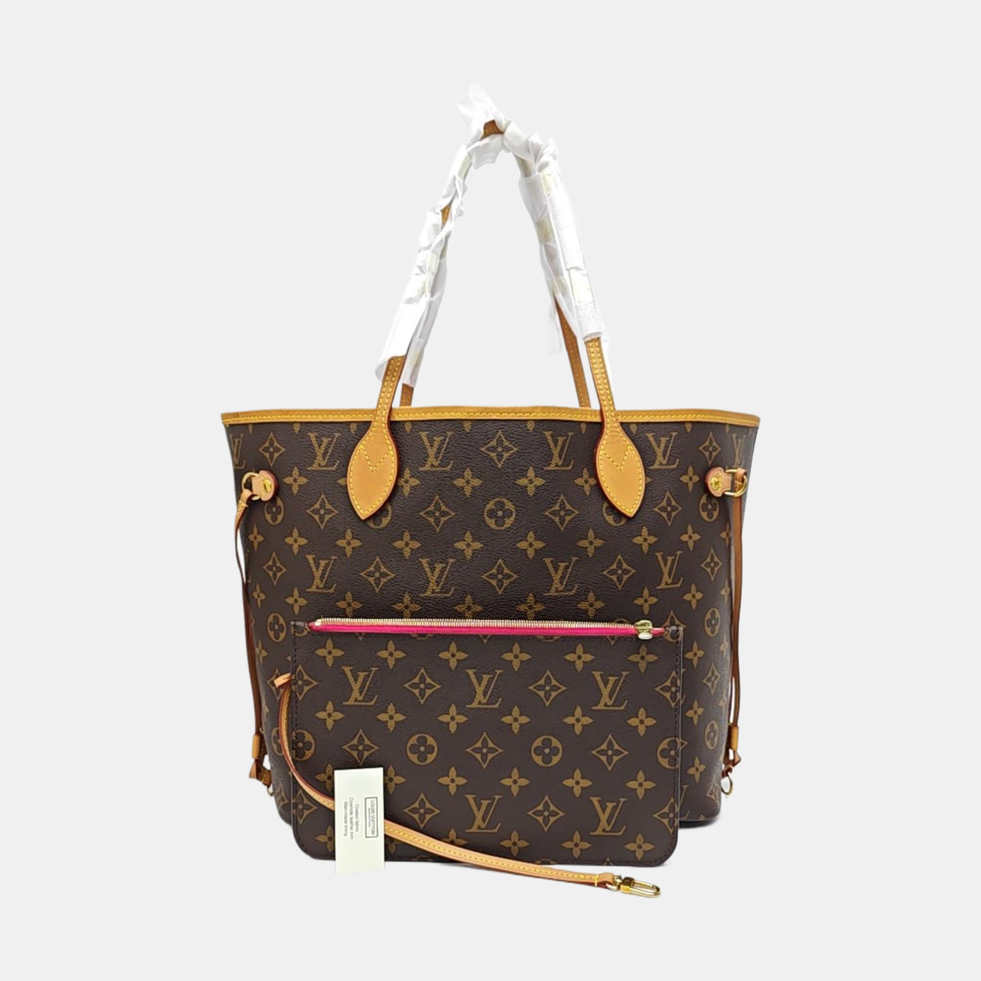 NEVERFULL MM Monogram Coated Canvas Brown