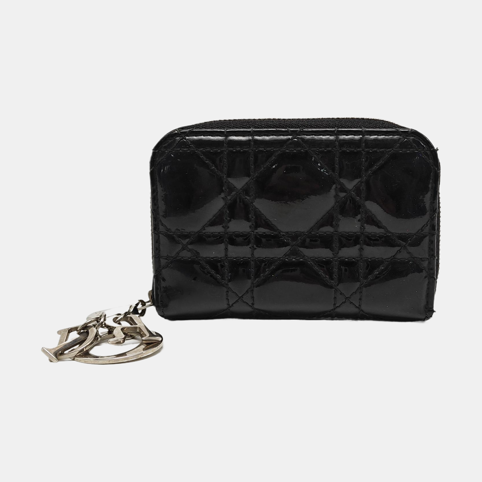 Lady Dior Cannage Patent Leather Black Wallet