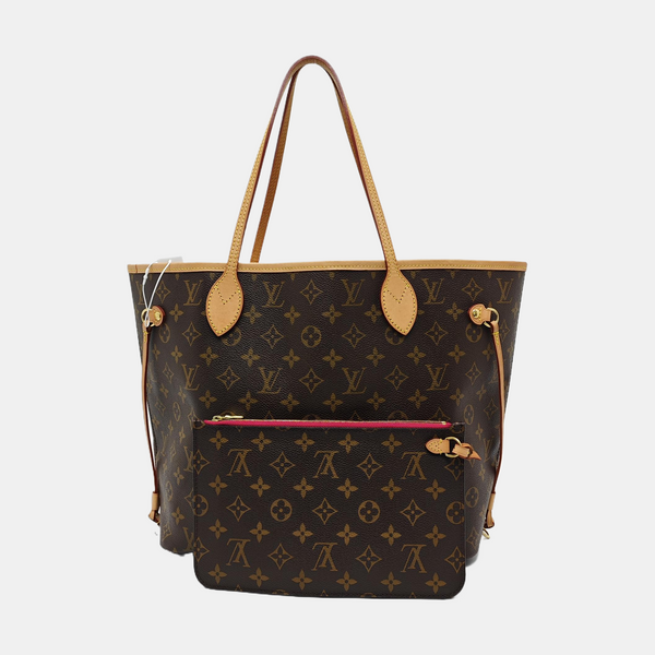 NEVERFULL MM Monogram Coated Canvas Brown
