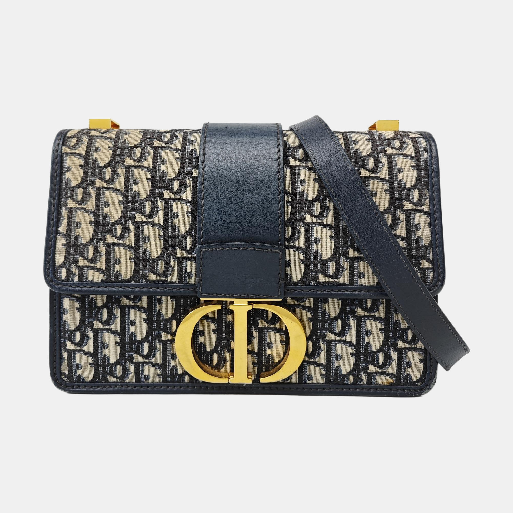 30 Montaigne Oblique Canvas Blue