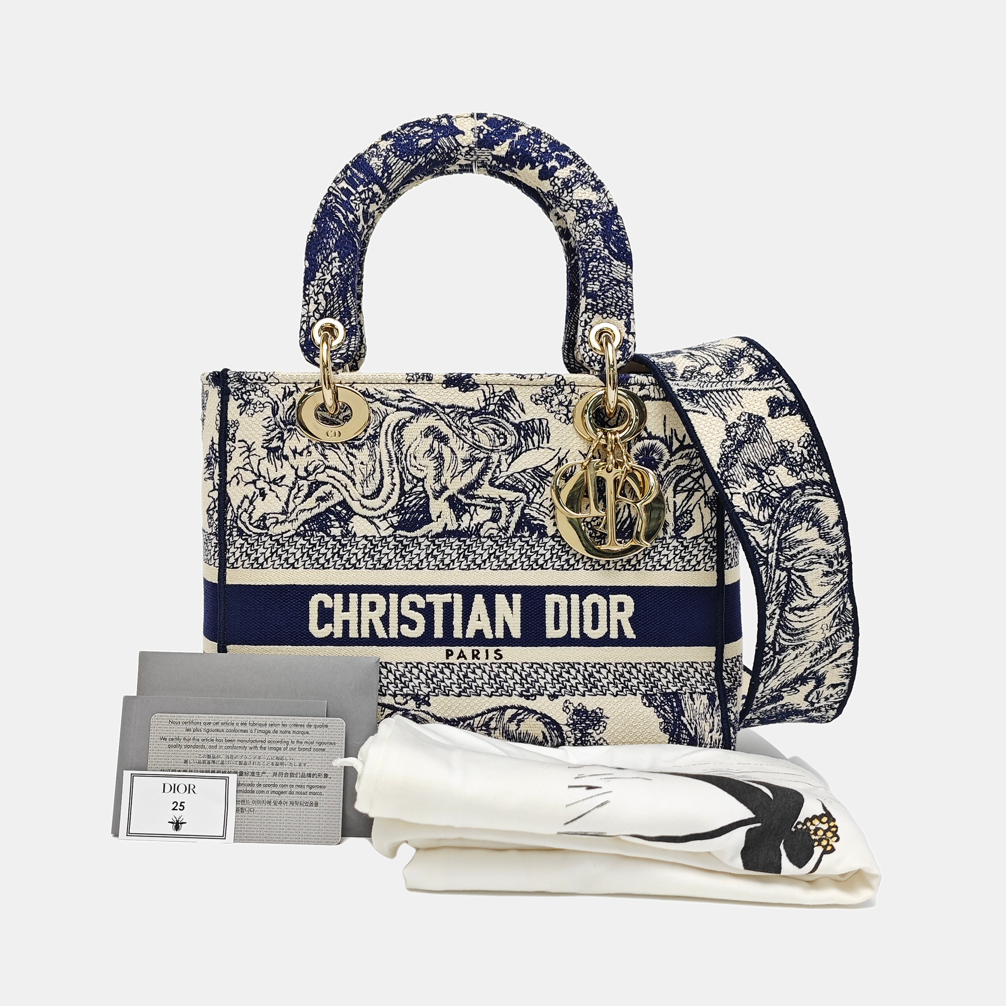 Lady D-Lite Medium Canvas Blue