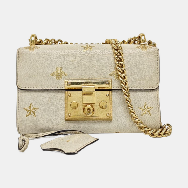 Authenticated pre-owned  Padlock Small Calfskin White - Shoulder Bag at Looply