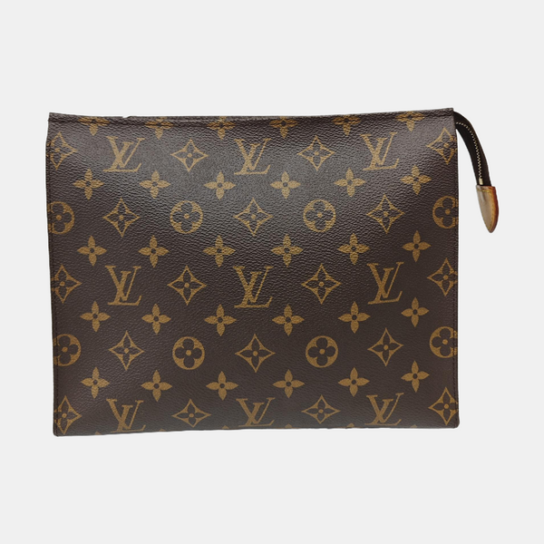 TOILET POCKET 26 Monogram Coated Canvas Brown