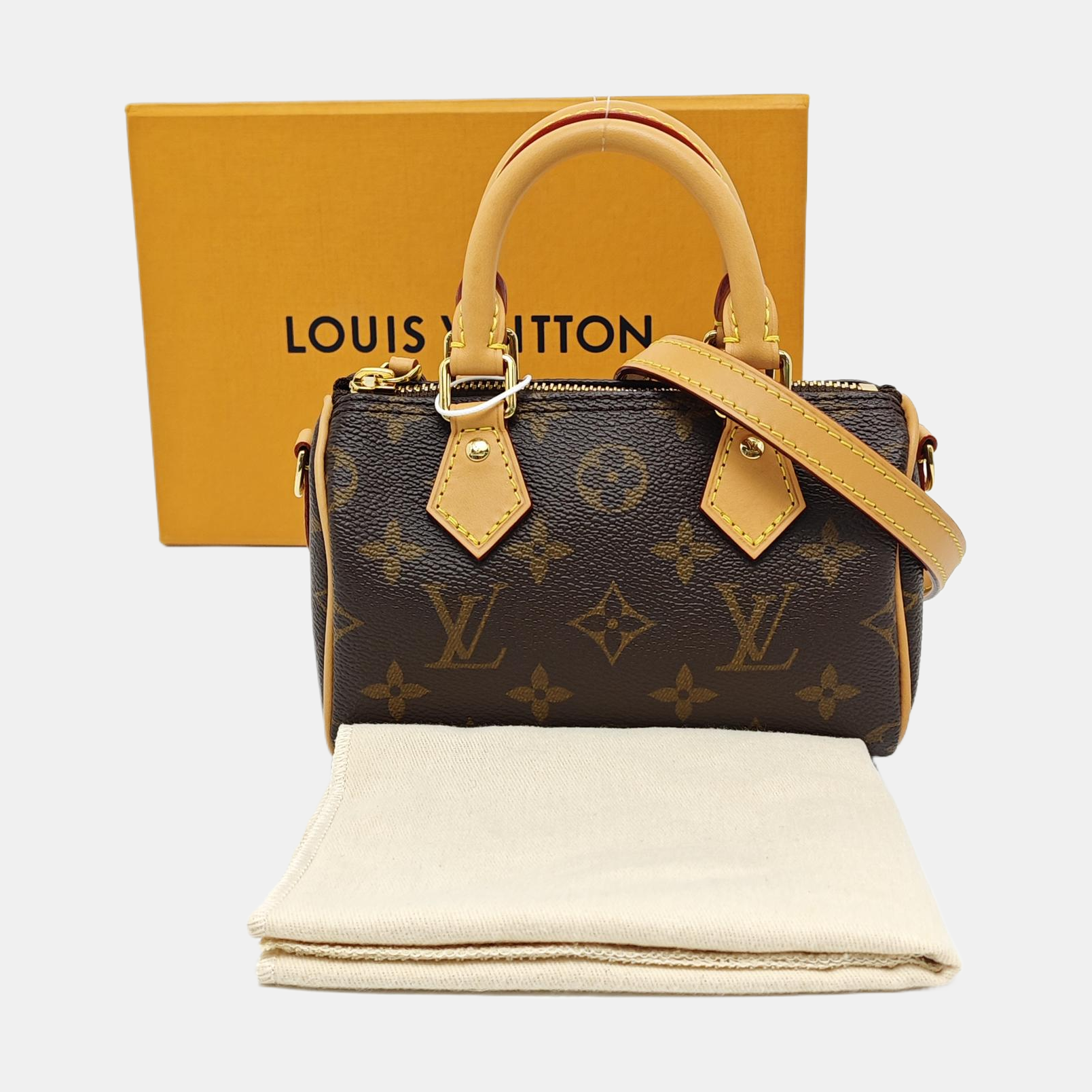 SPEEDY Nano Monogram Coated Canvas Brown