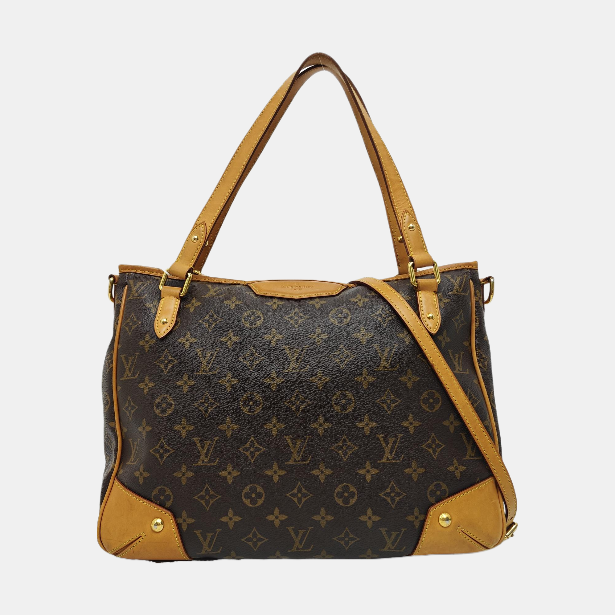 ESTRELA MM Monogram Coated Canvas Brown