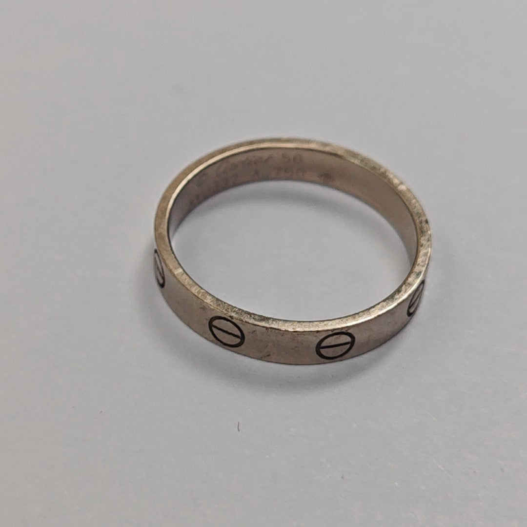 LOVE 18k White Gold Silver Ring EU 56