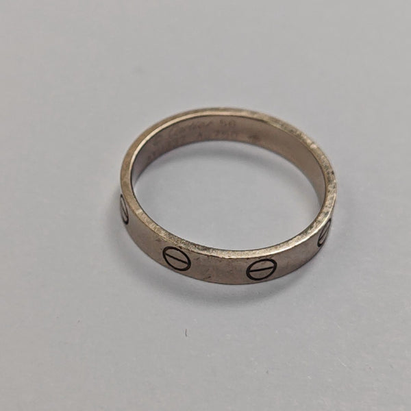 LOVE 18k White Gold Silver Ring EU 56