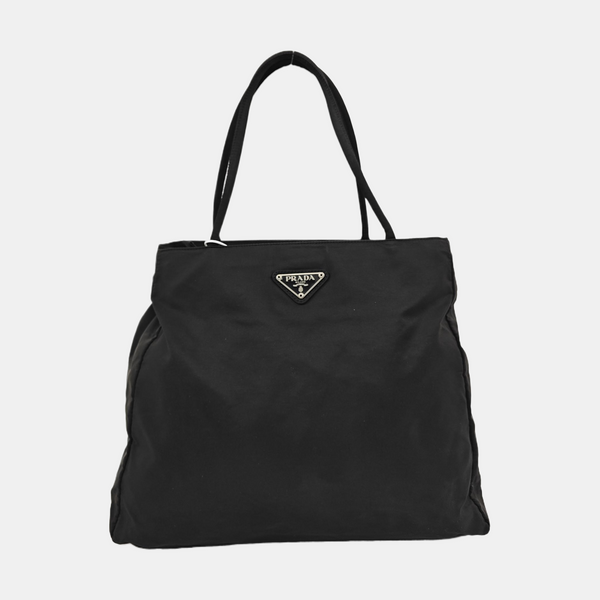 Nylon Top Handle Bag Black