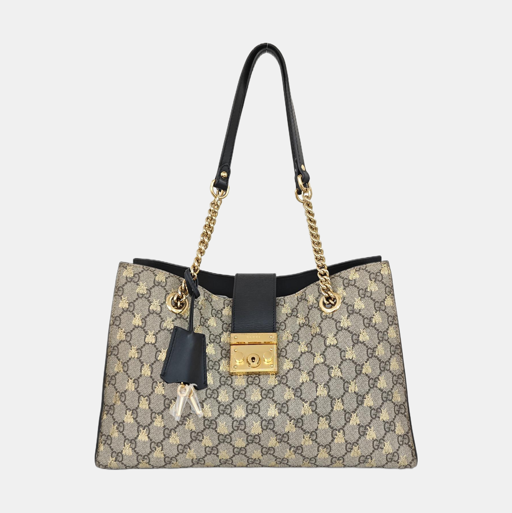 Padlock Medium Monogram Coated Canvas Brown