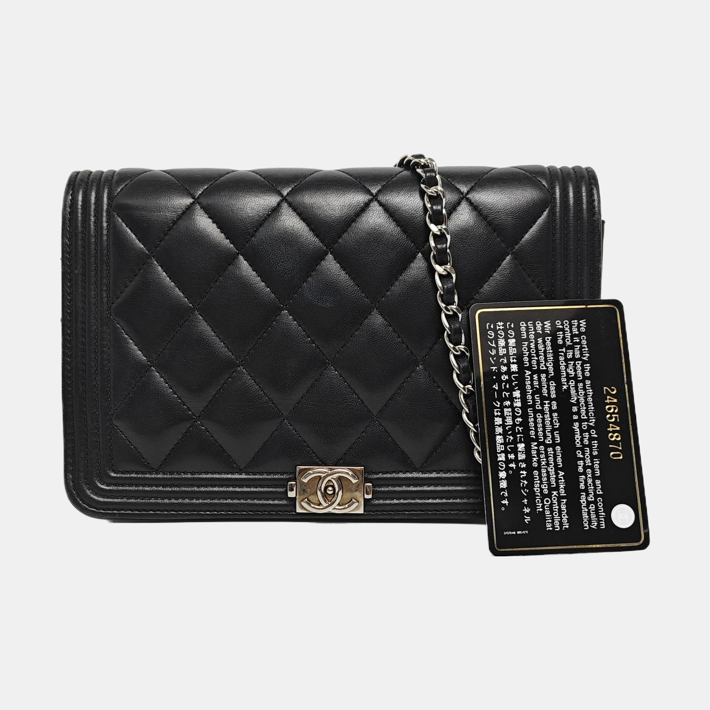 BOY CHANEL Mini Quilted Lambskin Black