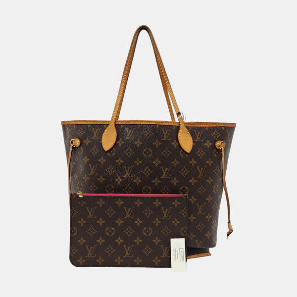 NEVERFULL MM Monogram Coated Canvas Brown