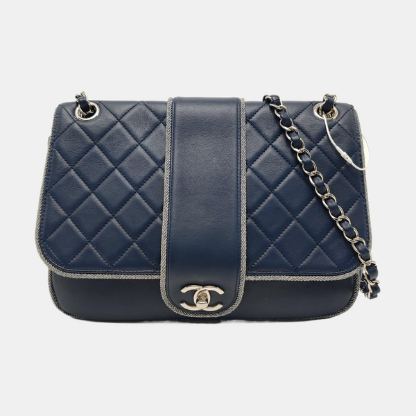 MADISON Quilted Calfskin Blue