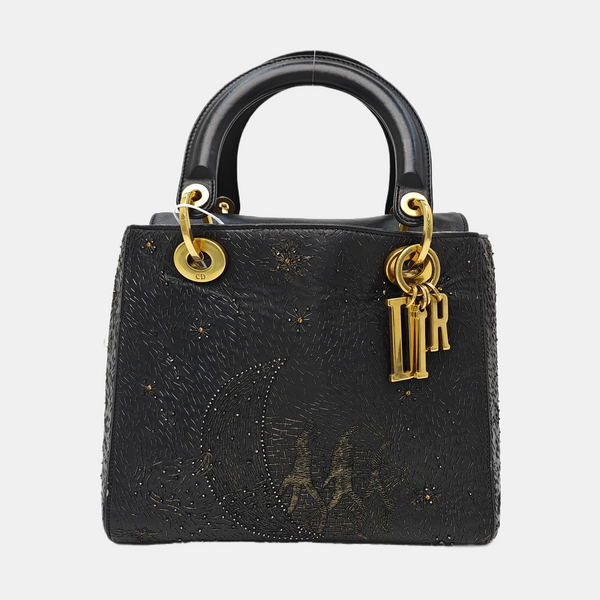Lady Dior Medium Lambskin Black