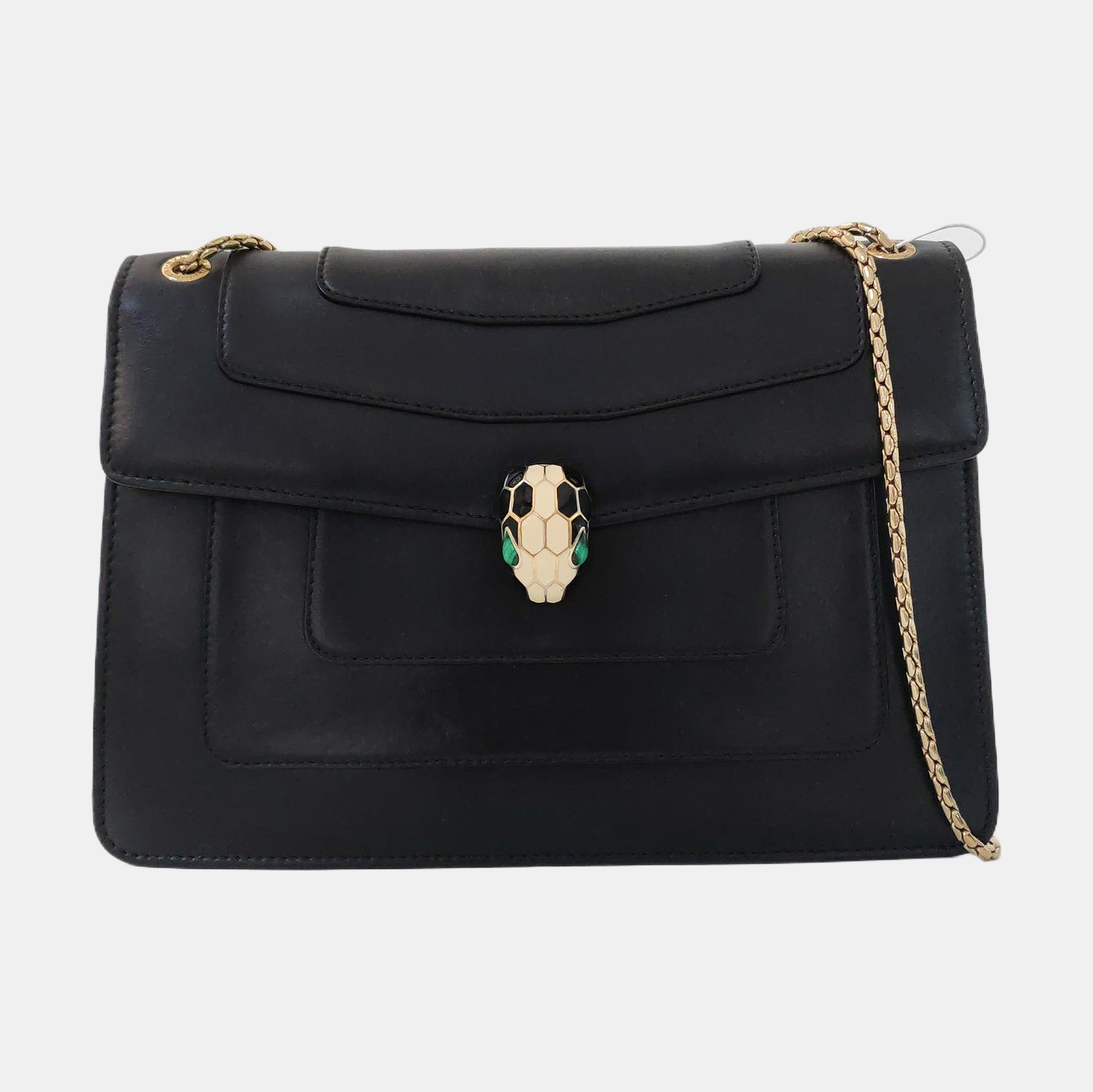 SERPENTI FOREVER Medium Quilted Calfskin Black
