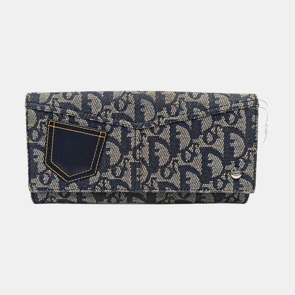 Oblique Canvas Wallet Blue