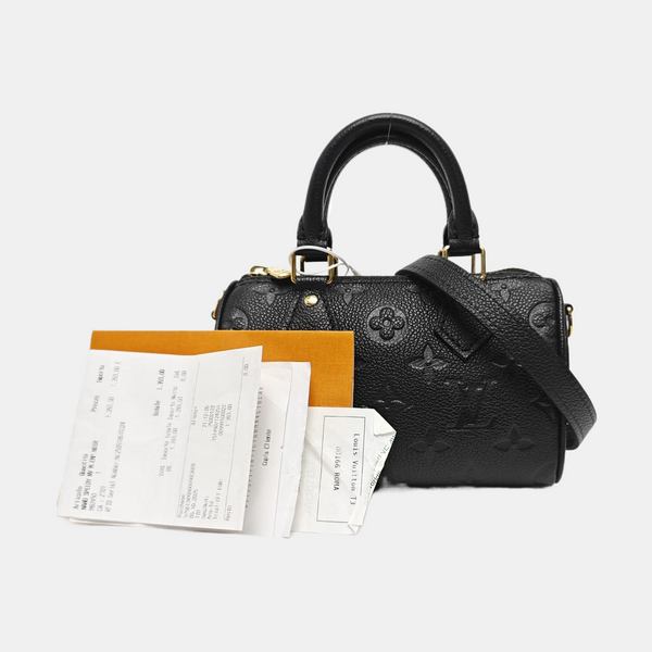 SPEEDY Nano Monogram Calfskin Black