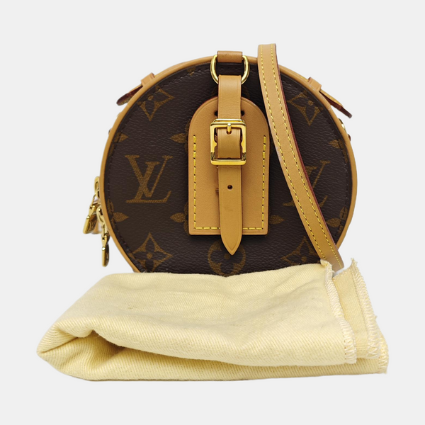 BOITE CHAPEAU Mini Monogram Coated Canvas Brown