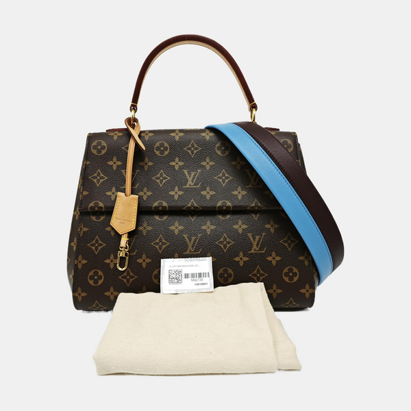 CLUNY MM Monogram Coated Canvas Brown
