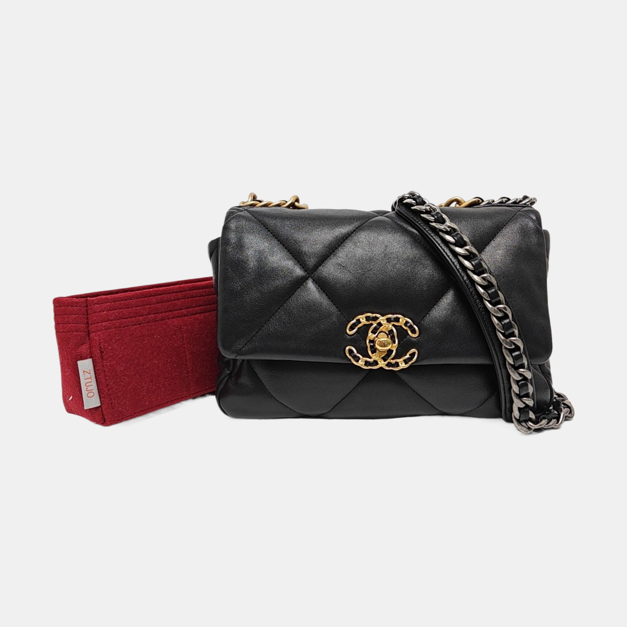 CHANEL 19 Small Quilted Lambskin Black