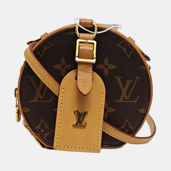 BOITE CHAPEAU Mini Monogram Coated Canvas Brown
