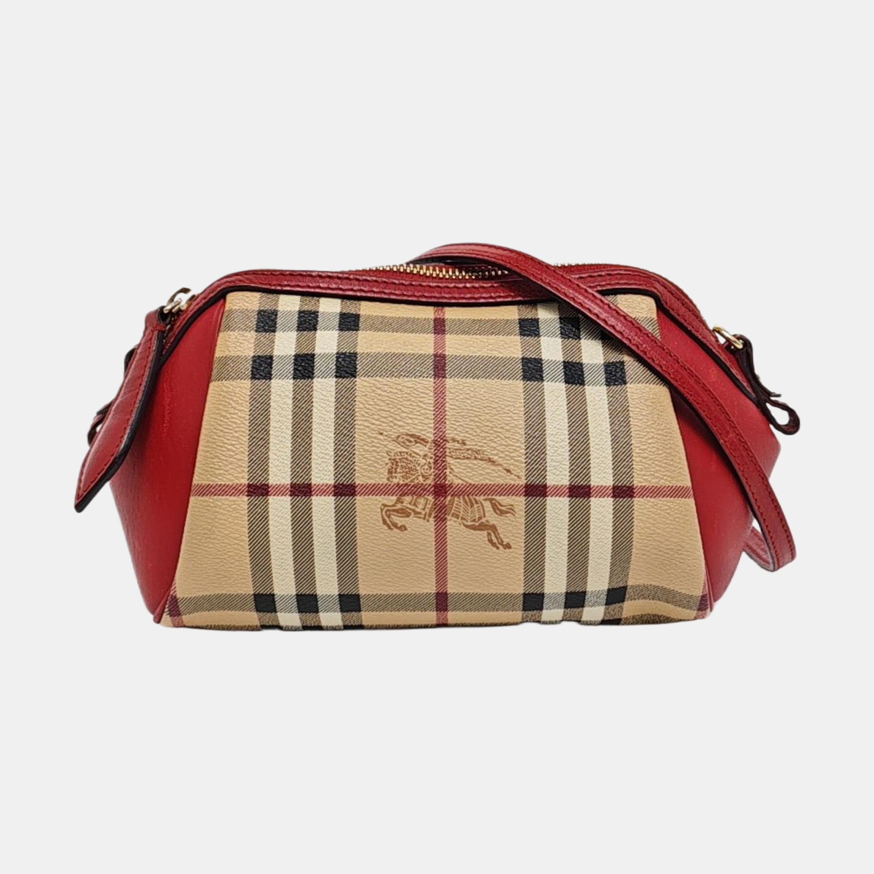 Coated Canvas Crossbody Bag Beige