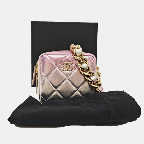 Quilted Calfskin Shoulder Bag Multicolor