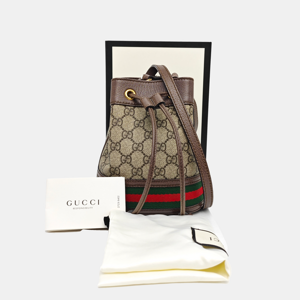 Ophidia Mini Monogram Coated Canvas Beige